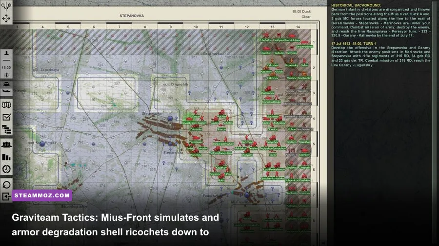 Graviteam Tactics Mius-Front showing detailed tactical combat and battlefield trench layout