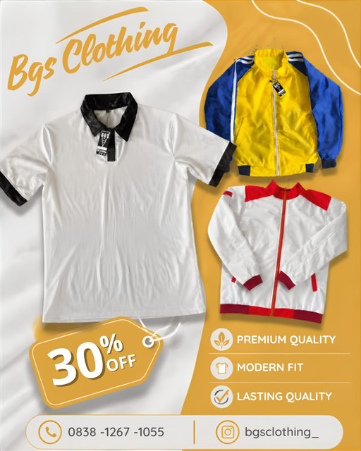 Model pria stylish menggunakan polo sports BGSCLOTHING
