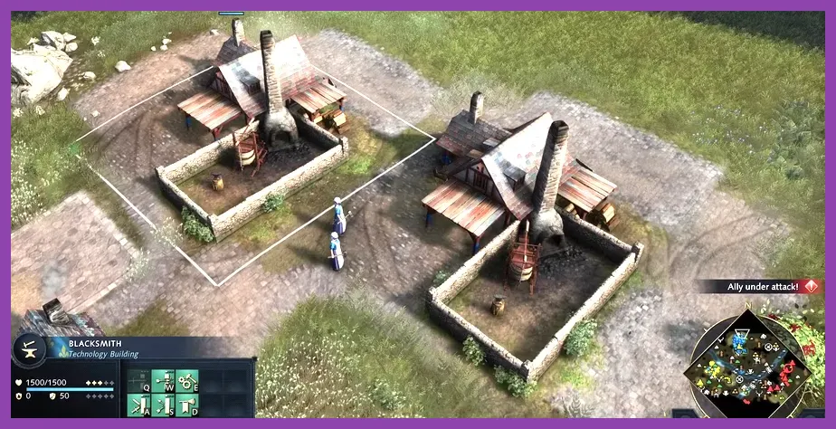 Age of Empires 4 Blacksmith structure for armor research