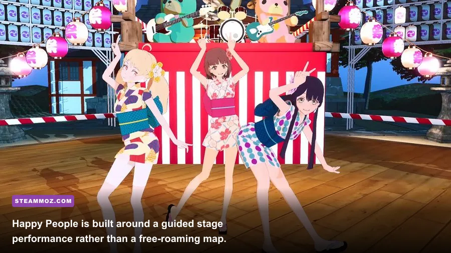 Hop Step Sing Happy People virtual reality stage gameplay screenshot