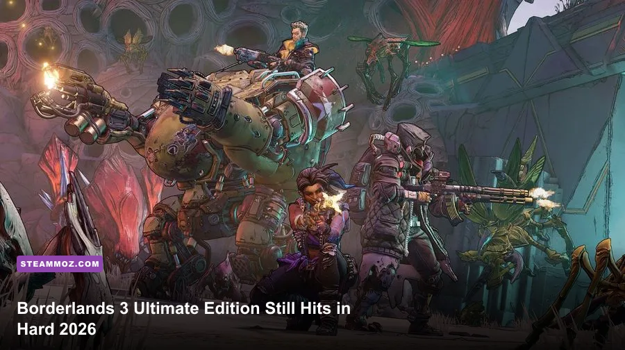 Borderlands 3 Ultimate Edition Vault Hunter fighting enemies on Pandora