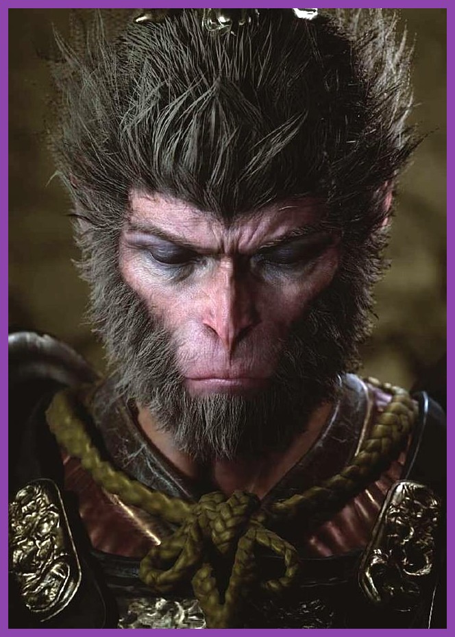 Detailed character model of Sun Wukong in Black Myth Wukong