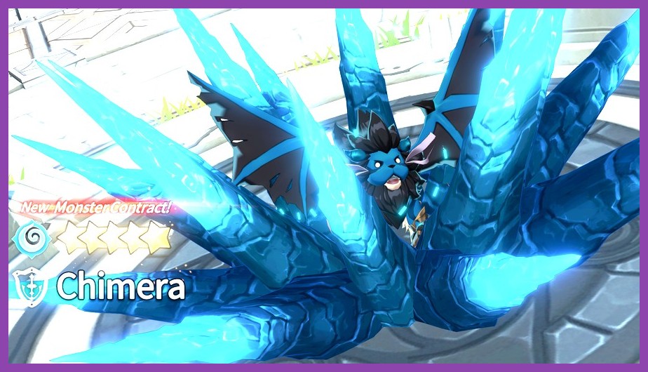 Summoners War Chronicles character equipped with runes and gear