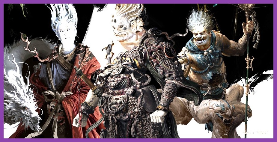 Concept art of a formidable boss enemy in Black Myth Wukong