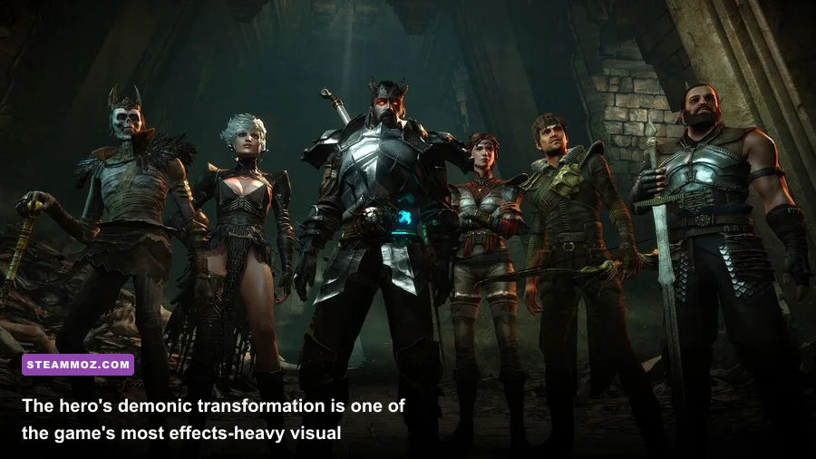 Bound by Flame hero character creation and demonic transformation scene