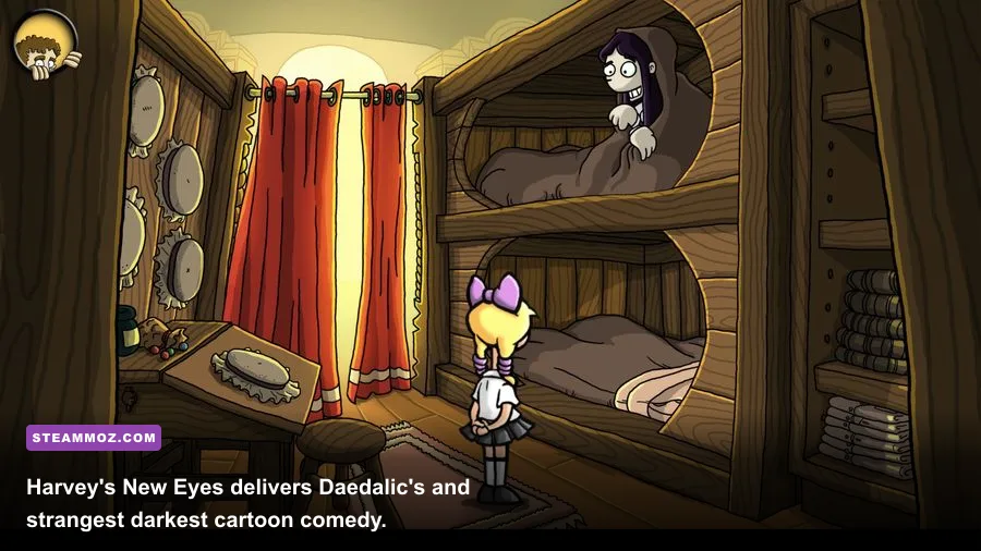 Edna and Harvey solving a puzzle in Harvey's New Eyes