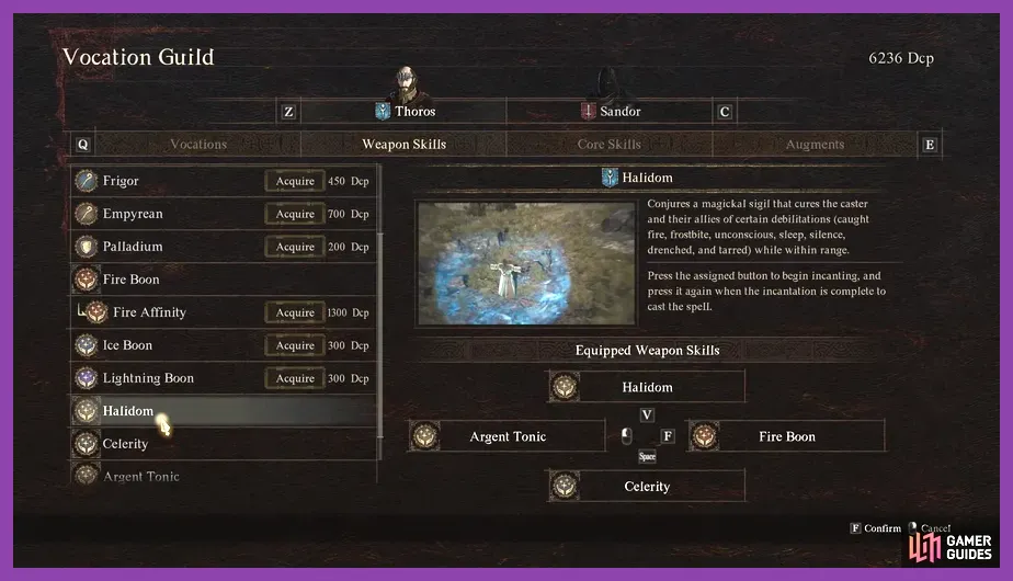Skill screen showing reallocation from Fighter to Mage skills after respec