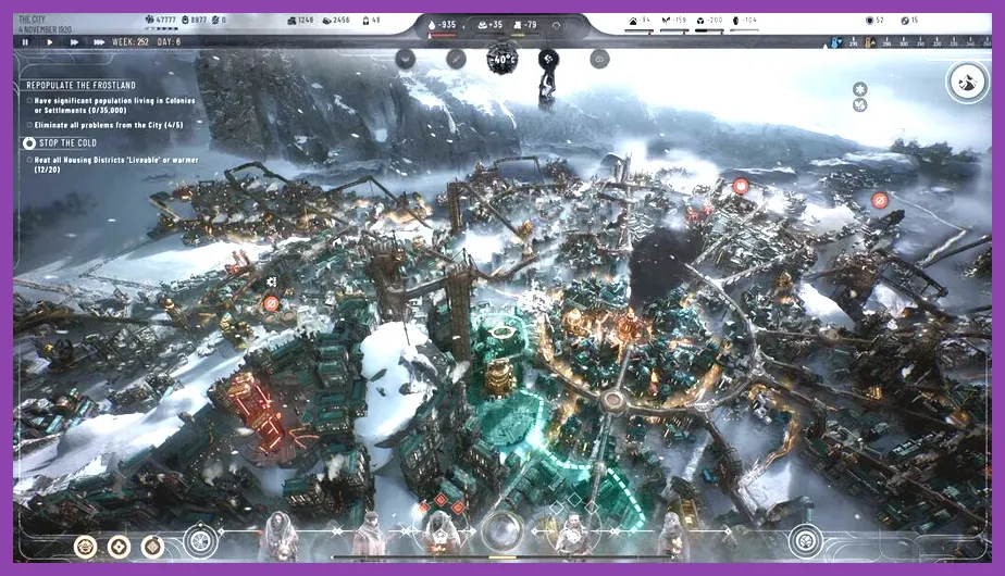 Optimized city gameplay in Frostpunk 2