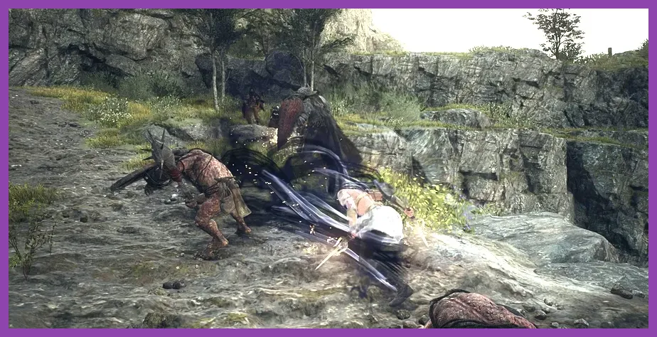 Thief vocation dodging boss attacks in Dragon's Dogma 2