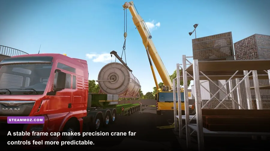 Liebherr LTM 1300 6.2 cab view in Construction Simulator 2015 on PC