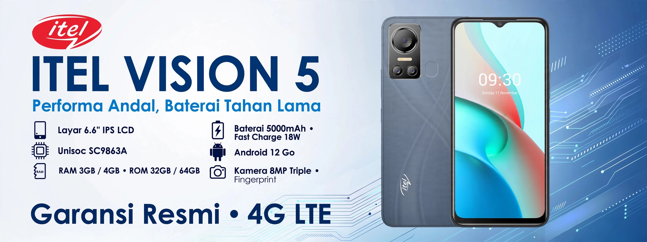 Spesifikasi & Harga ITEL VISION 5 di Tahun 2022