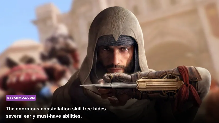 Assassin's Creed Valhalla skill tree showing combat and stealth abilities