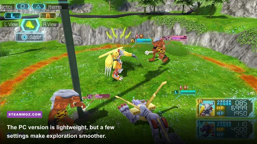 Digimon World Next Order PC gameplay running on Steam