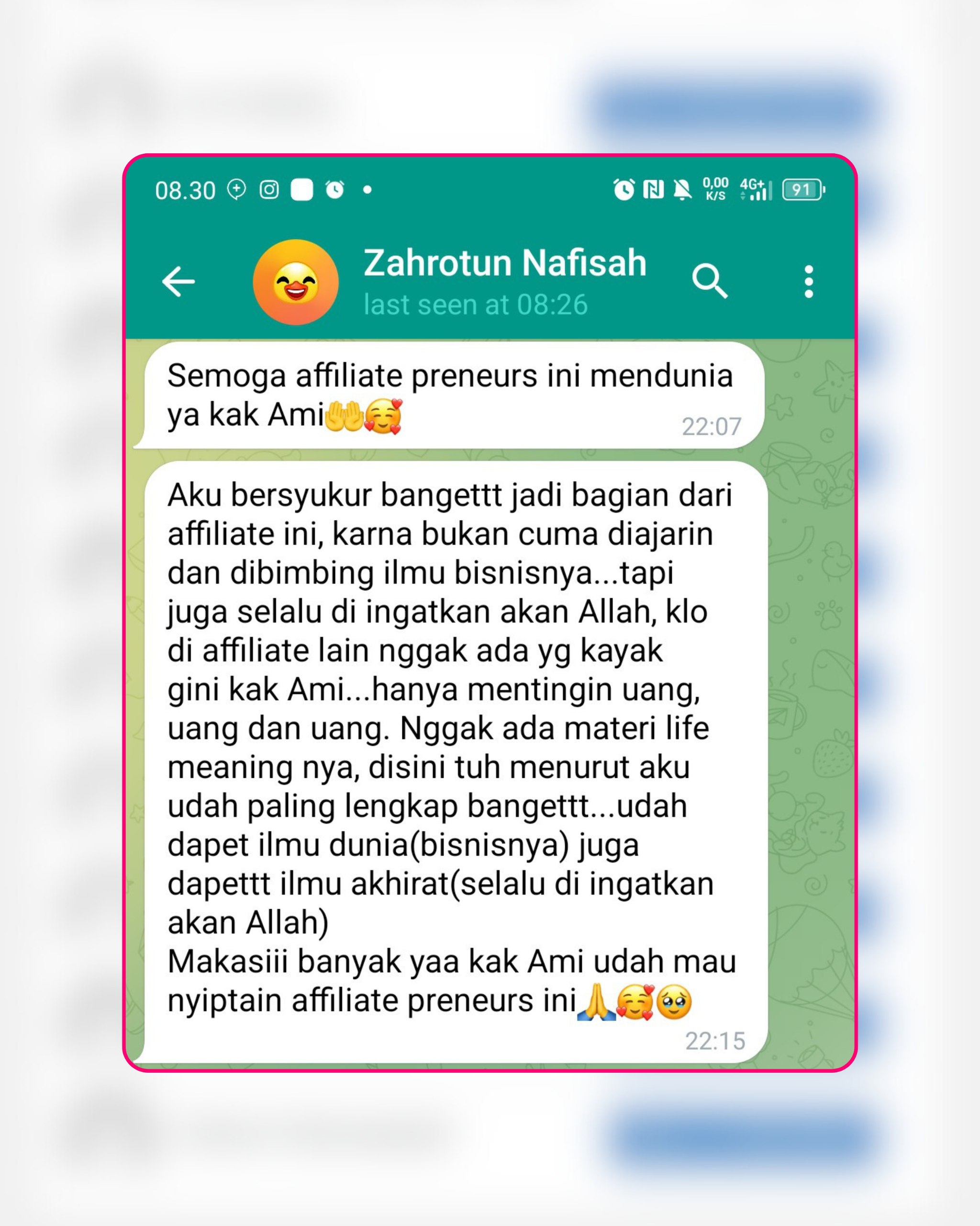 Testimoni Affiliatepreneurs 6