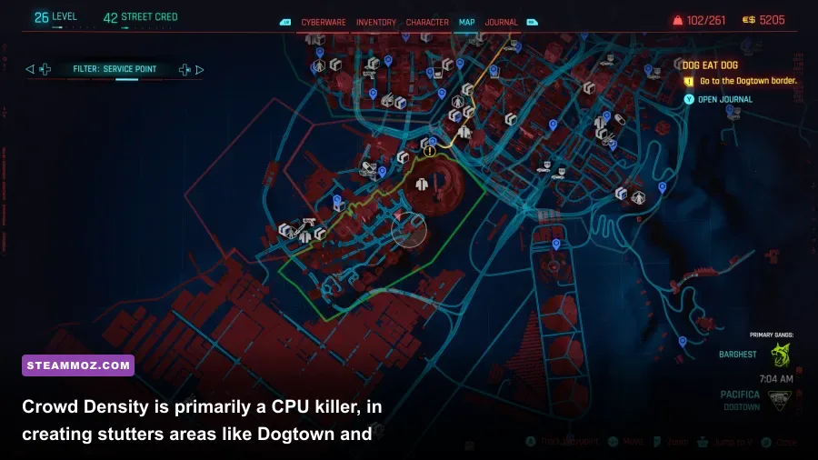 Crowded market in Dogtown from Cyberpunk 2077 Phantom Liberty