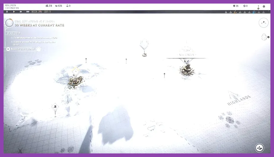 Frostpunk 2 frostland map with scout teams