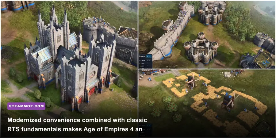 Imperial Age wonder construction surrounded by elite defensive armies in Age of Empires 4