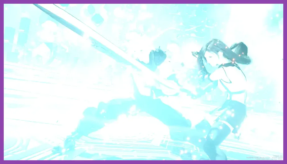 Party members performing a synergy skill in Final Fantasy 7 Rebirth
