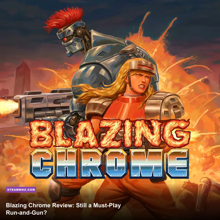 Mavra fighting machines in Blazing Chrome