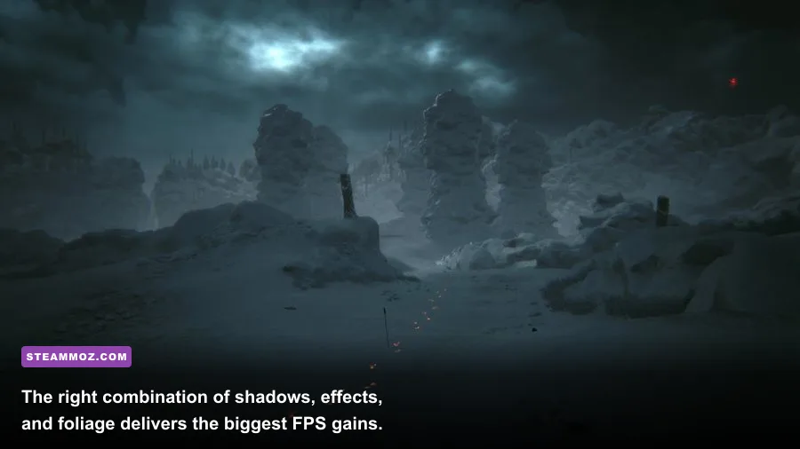 Kholat PC graphics settings menu showing quality options