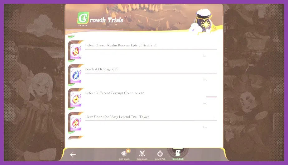 AFK Journey Resonating Hall interface showing hero slots and account progression
