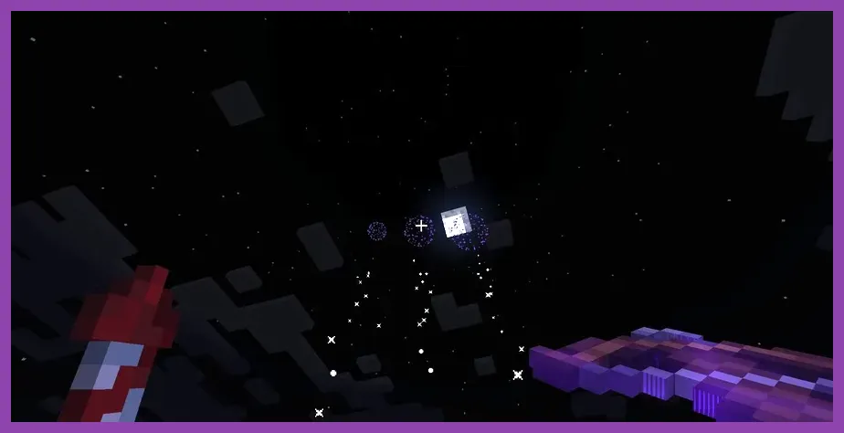 Minecraft player using a crossbow with fireworks during a Pillager raid