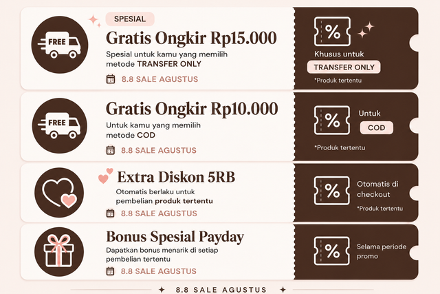 Special Benefit Checkout - 8.8 Sale Agustus