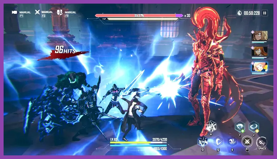 Action combat showcase during a cooperative multiplayer match in Solo Leveling Arise