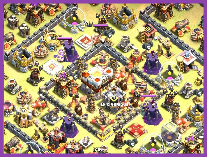 Clash of Clans iPhone gameplay showing the Hero Hall and Grand Warden