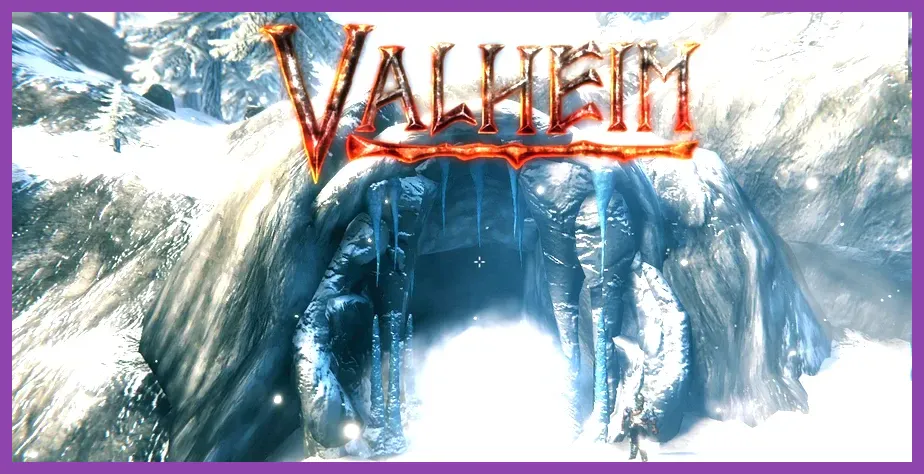 Valheim Frost Caves entrance in the Mountain biome