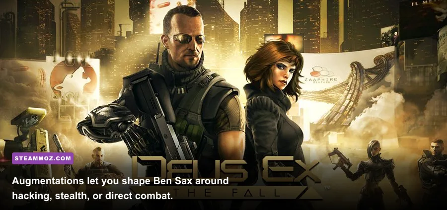 Deus Ex The Fall augmentation upgrade screen showing character abilities
