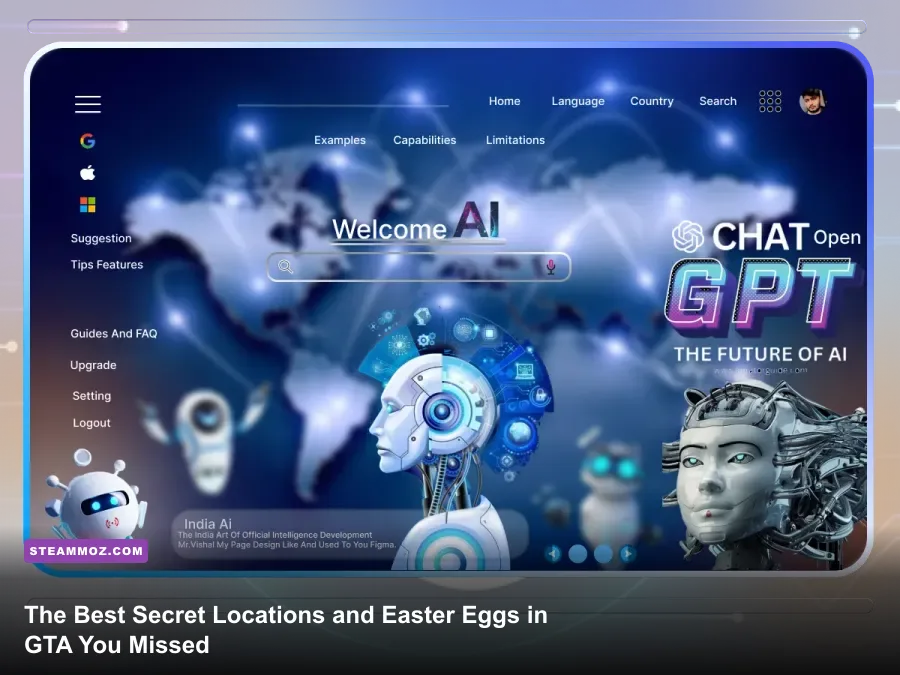Grand Theft Auto V map showing hidden locations and Easter eggs across Los Santos