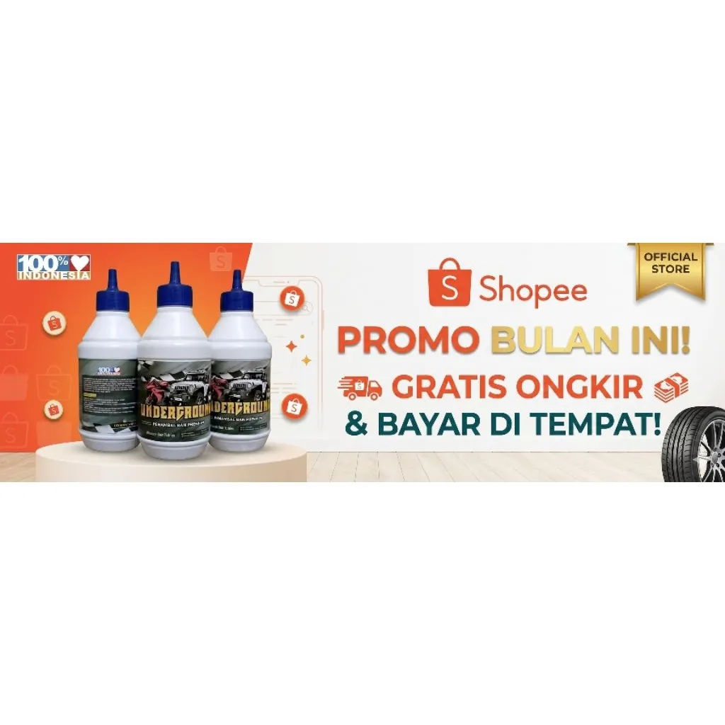 Cairan Tubeless Anti Bocor UNDERGROUND 350ml Pabrikan - Gambar 2