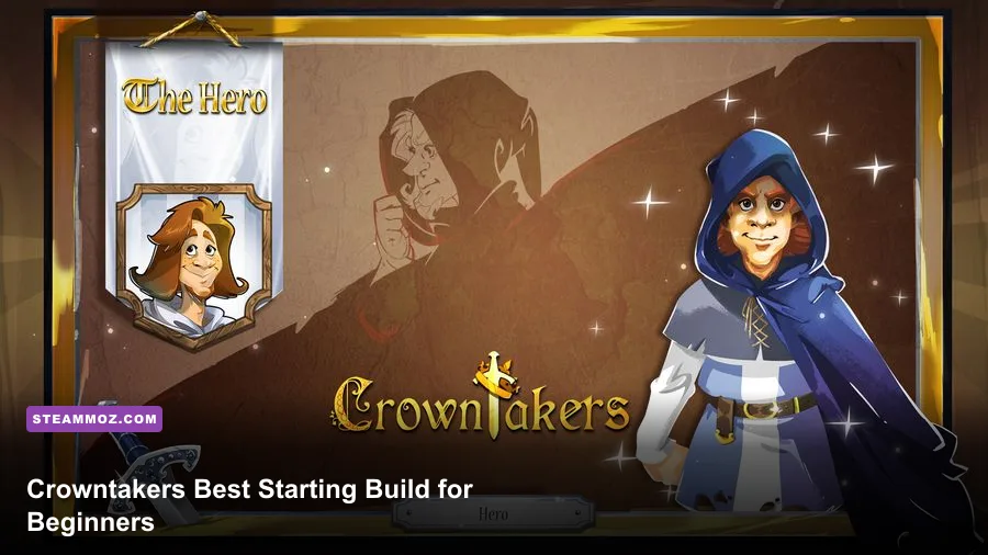 Crowntakers hero party exploring the procedural overworld map