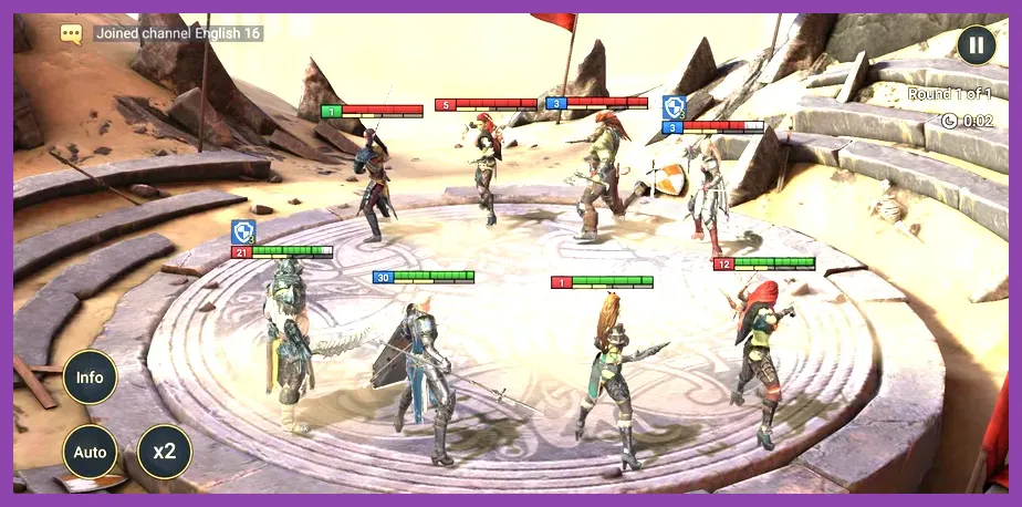 Warmaiden using Crushing Rend against multiple enemies in Raid Shadow Legends
