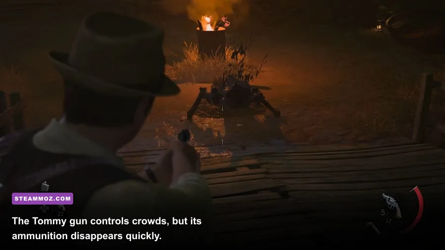 Tommy gun combat gameplay in Alone in the Dark 2024