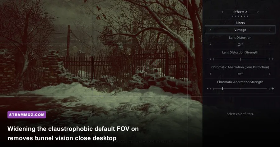 Resident Evil Village custom field of view mod running on PC