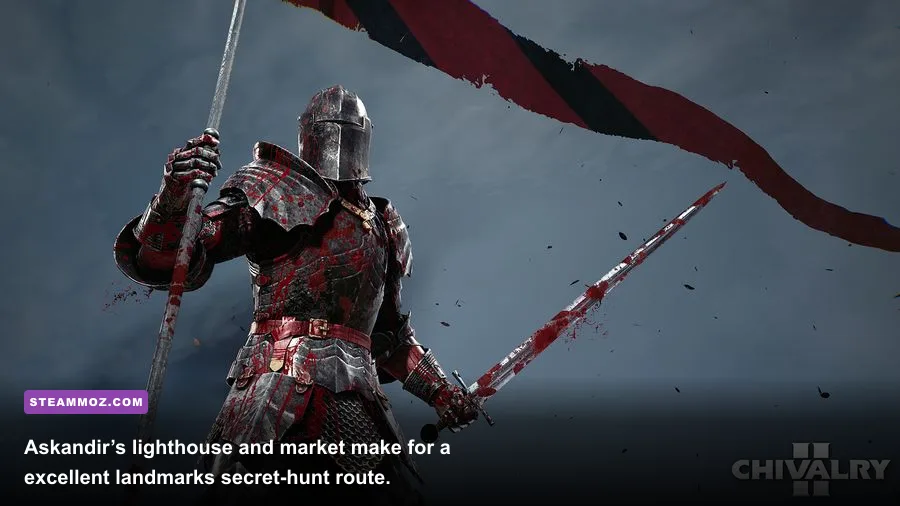 Askandir harbor lighthouse and burning market in Chivalry 2