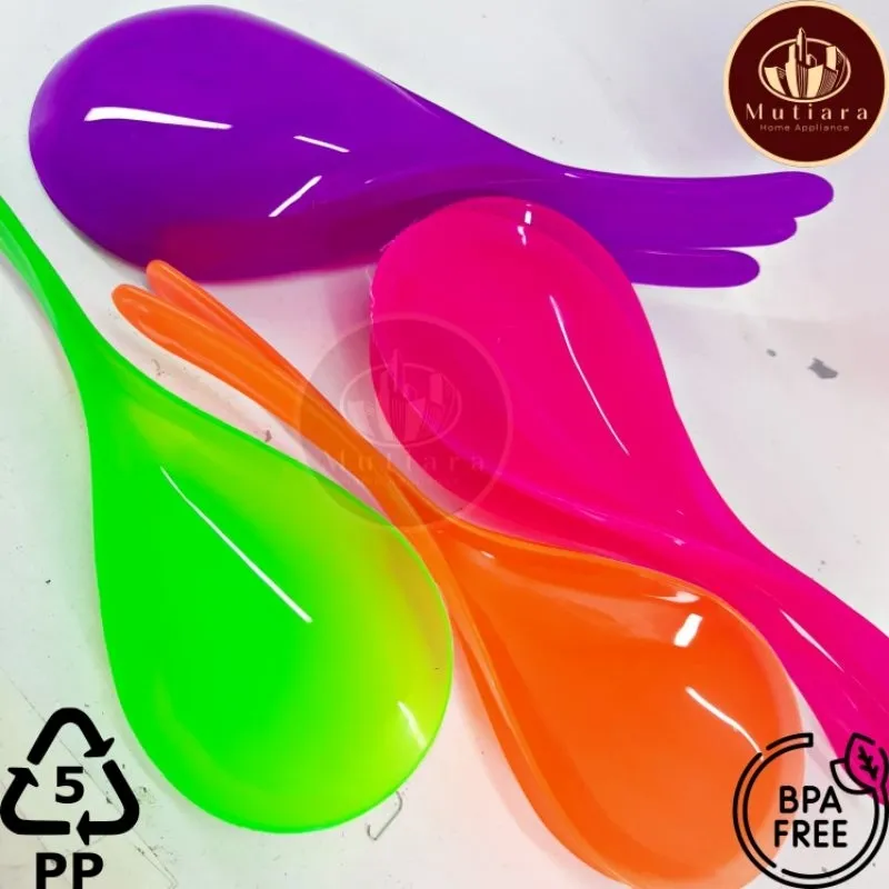 Centong Plastik Nasi / Souvernir Pernikahan Arisan Seminar / Sovenir Kh Pelangi Rainbow Warna