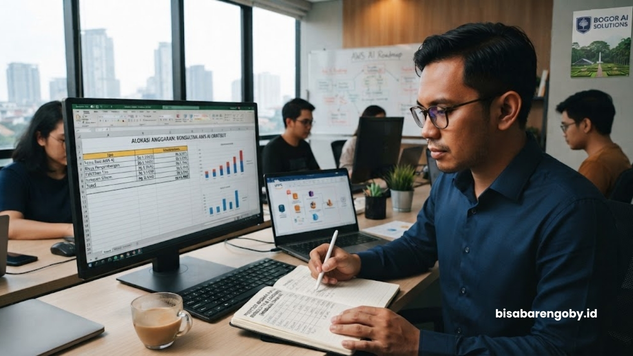 Chief Technology Officer memproyeksikan alokasi anggaran saat menyewa konsultan Chatbot AI untuk startup di Bogor berbasis AWS AI