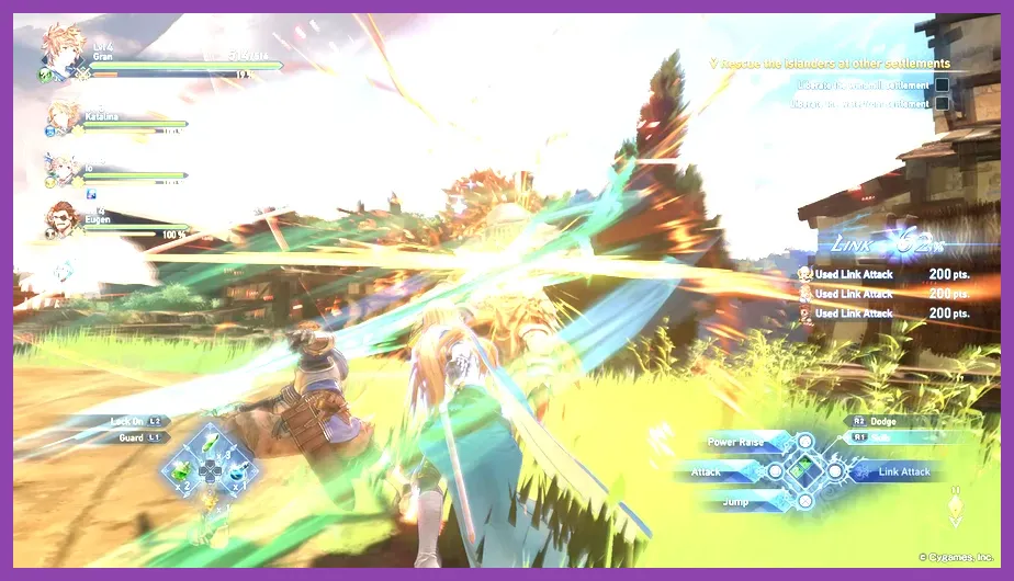Granblue Fantasy Relink character combat action on handheld device