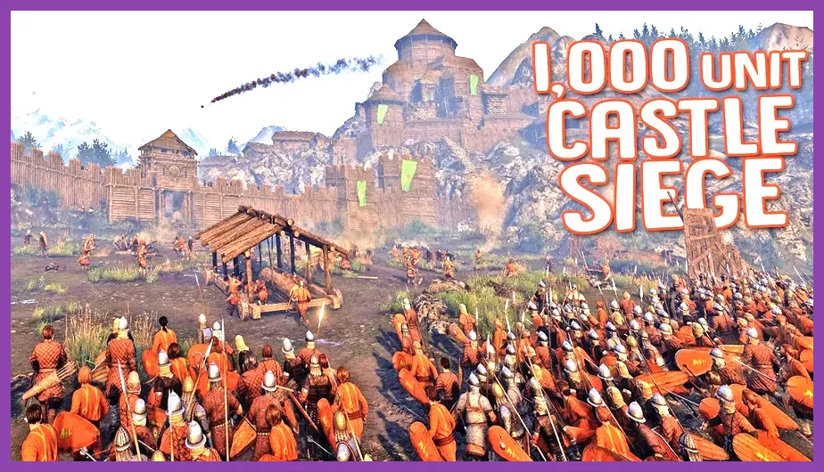 Large scale siege battle in Mount and Blade 2 Bannerlord