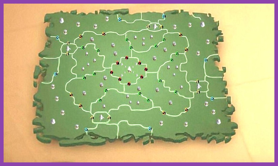 Kingdom vs Kingdom campaign map with active marches and hospital healing queue