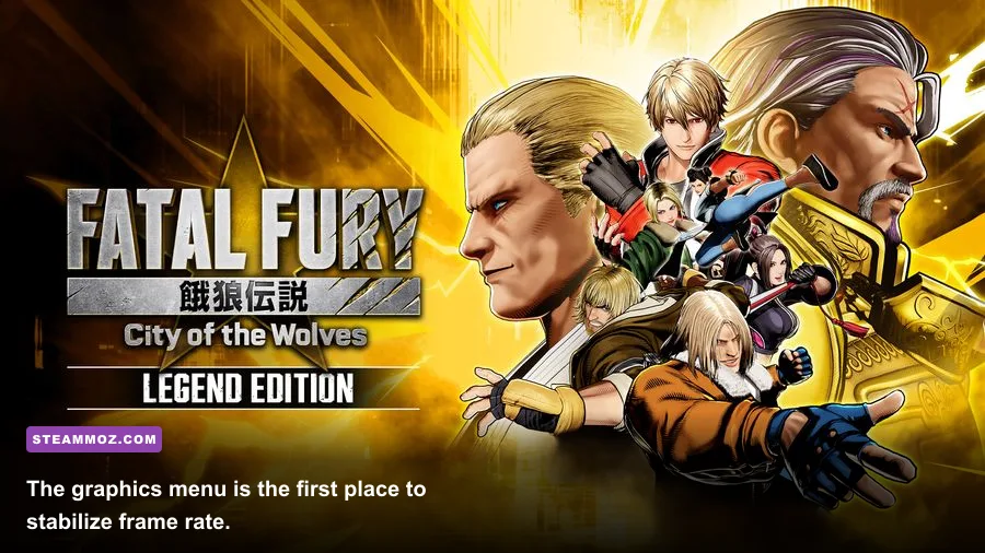 Fatal Fury City of the Wolves PC graphics settings menu with resolution and quality options