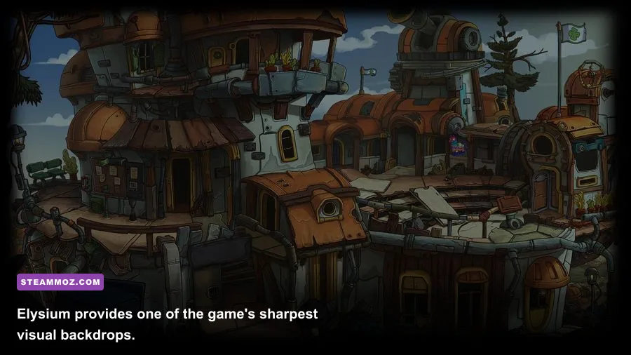 Elysium city skyline from Deponia Doomsday