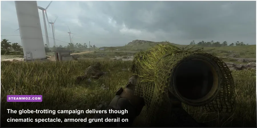 Captain Price and Gaz crawling through grass in ghillie suits in Modern Warfare 2