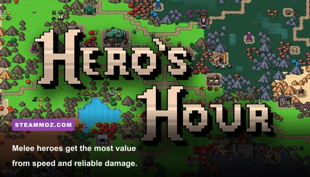 Hero's Hour Rogue Realms melee hero attacking a fortress with a large army