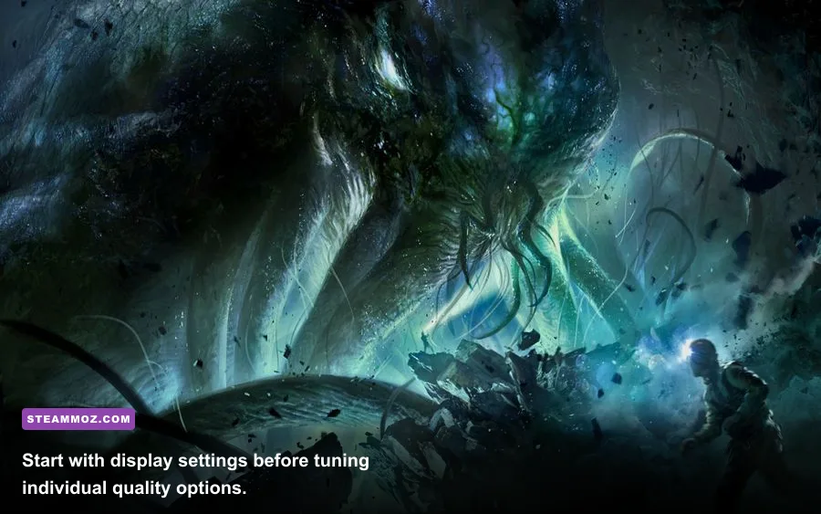 CTHULOOT graphics settings menu showing display and quality options