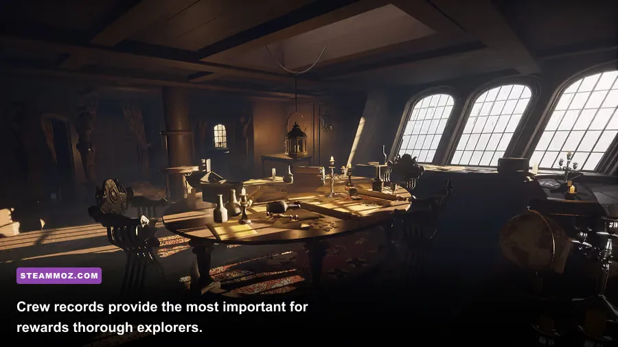 Filament hidden crew log location in the Captain quarters