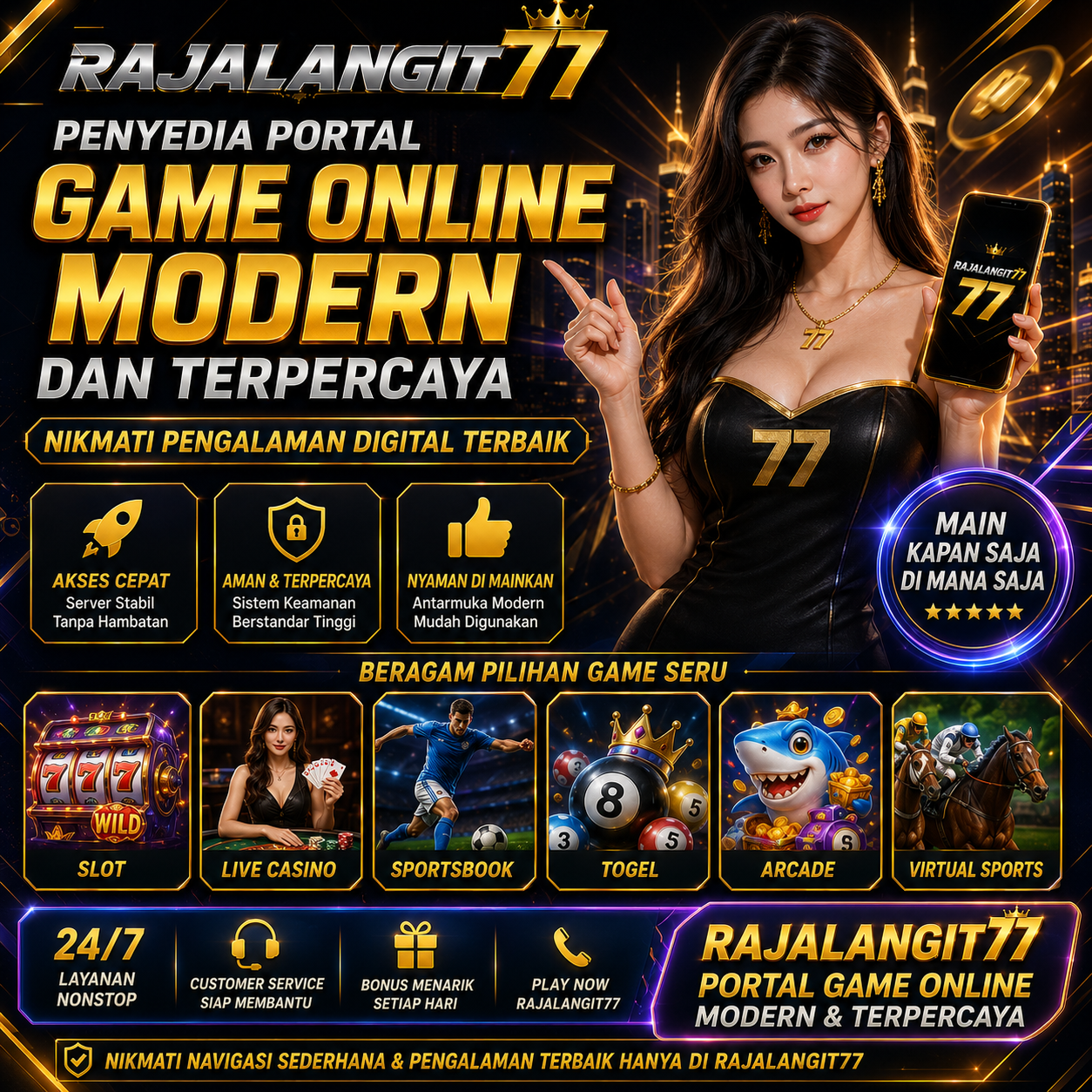 RAJALANGIT77 | Penyedia Portal Game Online Modern dan Terpercaya